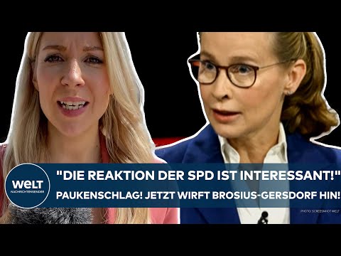 DEUTSCHLAND: "Die Reaktion der SPD ist interessant!" Paukenschlag! Jetzt wirft Brosius-Gersdorf hin!