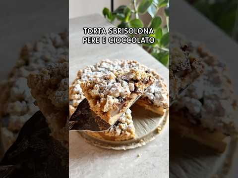 Torta sbrisolona pere e cioccolato 🍐