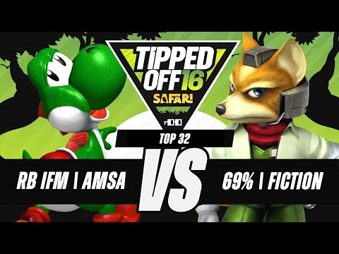 Tipped Off 16: Safari - Redbull IFM | aMSa (Yoshi) vs 69% | Fiction (Fox) - SSBM Singles Top 32 WR1