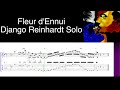 Fleur d'ennui Django Reinhardt Solo Transcript (Slow) | Gypsy Jazz Guitar Tab