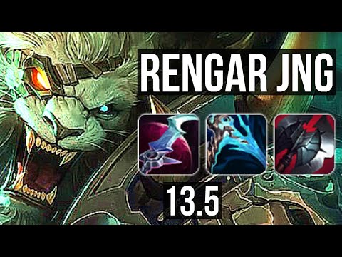 RENGAR vs GRAGAS (JNG) | 5.4M mastery, 8/1/8, 2000+ games, Godlike | KR Master | 13.5