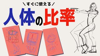 頭に入れておくべき人体の比率を復習 #222 朝ドロ season2 がんばらなくていい簡単クロッキー練習【初心者歓迎】