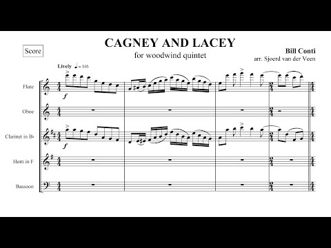 Theme from Cagney and Lacey for wind quintet