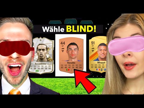 BLIND FUT-DRAFT Challenge vs meine FREUNDIN! 😎⚽️