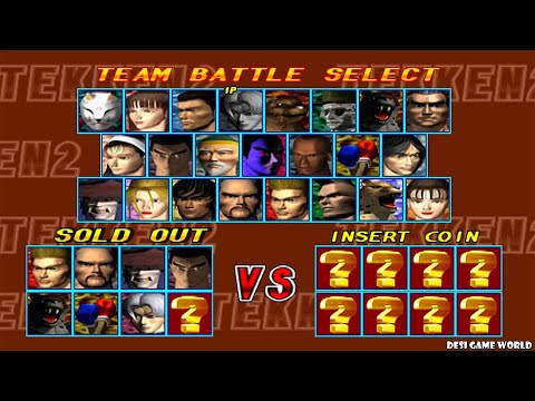 Tekken 2 HD Team Battle 8 Player ( Hard Mode ) Part #1 Gameplay Play
