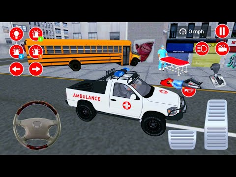 US Ambulance Driving Simulator 2021 - Emergency  Rescue Driver - Android Gameplay