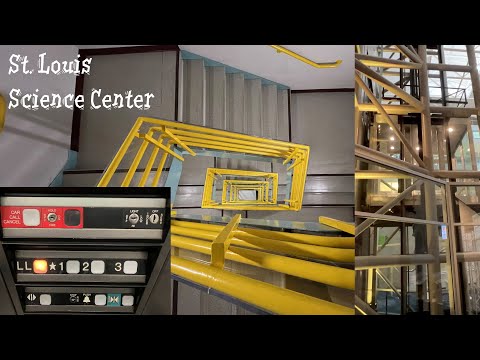 The Steps, 1991 Dover, and Late 90s early 2000s OTIS Gen2 elevators at the St  Louis Science Center