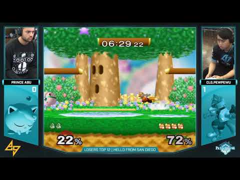 Prince Abu (Jigglypuff) vs. CLG.PewPewU (Marth, Fox) | SSBM Losers Top 12 | PH3