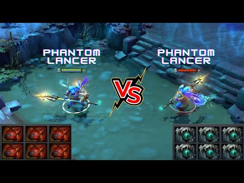 Dota 2 | Phantom Lancer 6x Heart of Tarrasque vs Phantom Lancer 6x Skadi lvl 30 | Who will win?