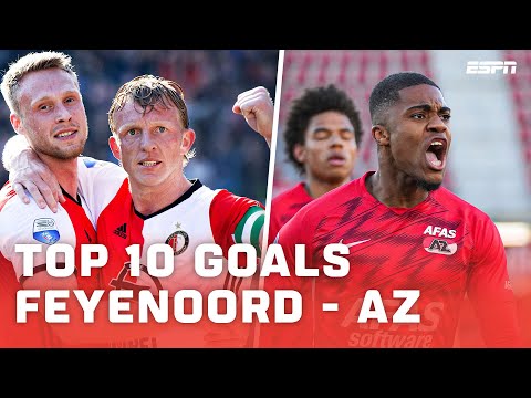𝐓𝐎𝐏 𝟏𝟎 𝐆𝐎𝐀𝐋𝐒: FEYENOORD - AZ, KRAKER om KOPPOSITIE! ⚔️