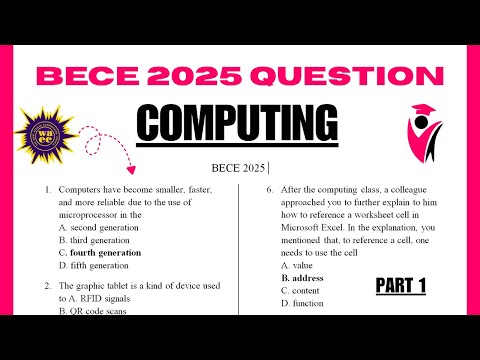 BECE 2025 COMPUTING QUESTIONS WITH ANSWERS OBJECTIVES | EASY TO UNDERSTAND – PART 1