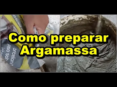 Como preparar argamassa. Qual a quantidade de água vai na argamassa?