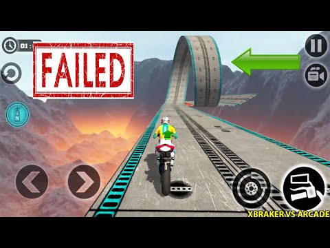 Impossible Moto Bike Tracks 3D: New Bike Unlocked Level 10 Failed Driving Stunts Simulator Gameplay