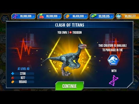 Unlock Troodon, Concavenator, Acrocanthosaurus, Indoraptor, Metoposaurus - Jurassic World The Game