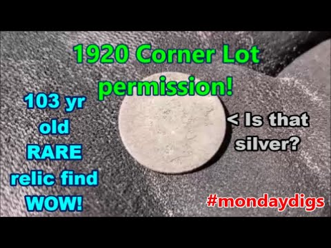 1920's Permission: Old Coins-is it SILVER? An INCREDIBLY rare RELIC find! Diggin' w/Rob! #mondaydigs