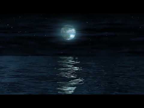 Full Moon Reflection over the Sea - Screensaver - NO sound - Study - Concentrate - Ambience