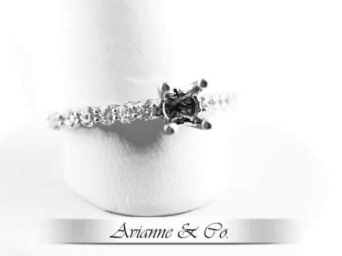 14K White Solid Gold Womens Diamond Prong Set Engagement Ring Setting 0.79 Ctw