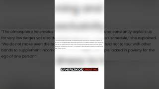 Zoë M. Federoff Exposes Cradle of Filth Contract, Accuses Dani Filth of Toxic Exploitation