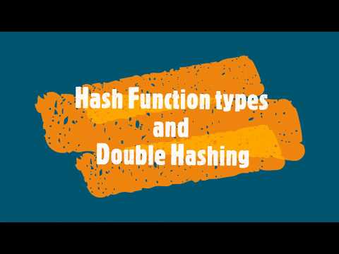 Hash Function Types and Double Hashing method