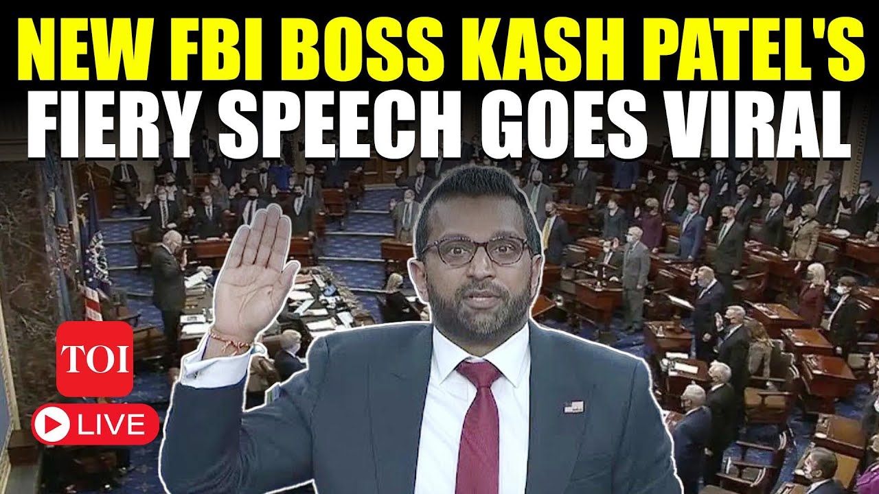 Kash Patel Speech: 'Worked My Tail Off And Now I Won't...'; New FBI Chief's Viral Address