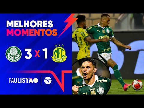 Gols e lances de Palmeiras x Mirassol