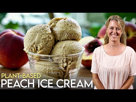 Healthy Plant-Based Häagen-Dazs Style Peach Ice Cream 🤯 How can it be?
