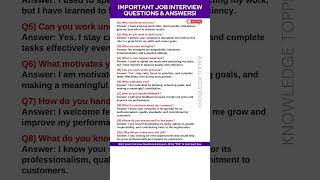 10 Most Important Interview Questions and Answers