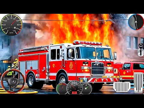 Fire Truck City Rescue Simulator - 911 US Emergency Fire Truck Driving 3D - Android Gameplay