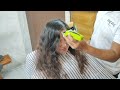 Beautiful Women Headshave At Barbershop Long To Headshave