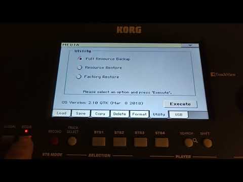 Korg PA Series how to Backup and Restore a .BKP file