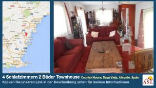 preview picture of video '4 Schlafzimmern 2 Bäder Townhouse zu verkaufen in Country House, Daya Vieja, Alicante, Spain'