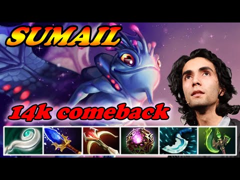 Sumail Puck mid intense 14k comeback | SUMAIL Dota 2