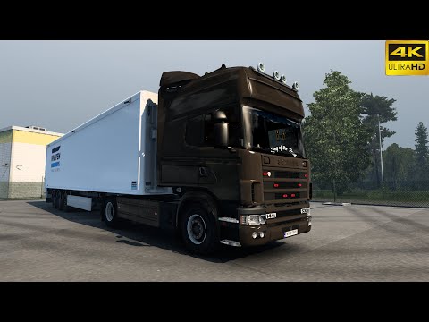 4K | Scania 144L 530 V8 (open pipe) | ProMods | ETS2 1.46 | Östersund 🇸🇪 - Trondheim 🇳🇴