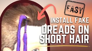 Install Single Ended (SE) and Double Ended (DE) Synth Dreads on Super Short Hair - DoctoredLocks.com