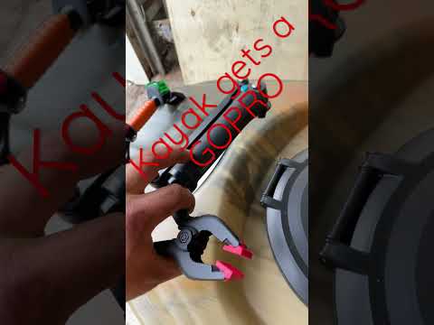 New kayak gets a must have upgrade!!!! Took GoPro tripod and a harbor freight clamp. #kayakfishing