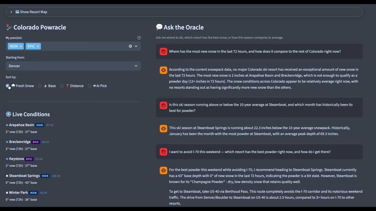 Colorado Powracle Demo