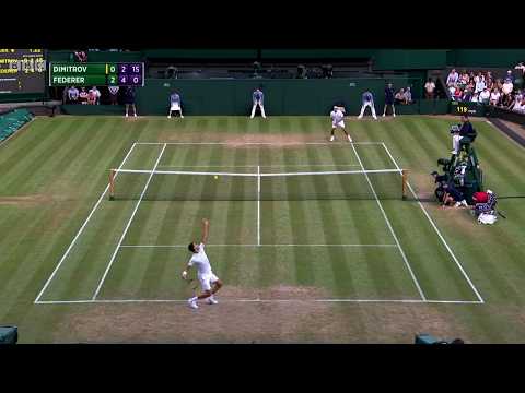 an incredible drop shot from Roger FEDERER vs Dimitrov