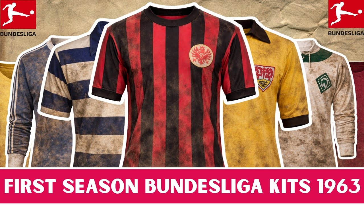Bundesliga 1963–64 First Season Kits 🔥 All Clubs Home Kit History....🤩
