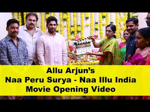 Allu Arjun's Naa Peru Surya - Naa Illu India Movie Opening