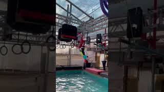 Ninja Warrior Pool Lache #shorts #surprise #fitness