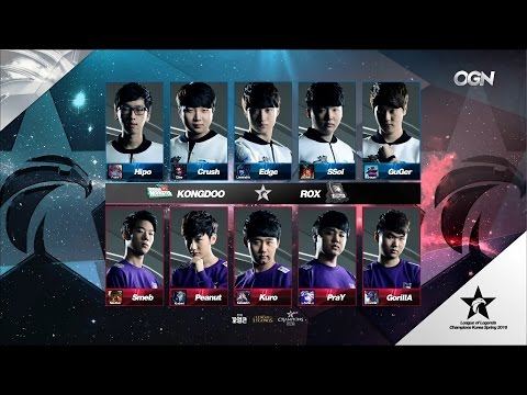 KDM vs ROX Game 1 Highlights - KONGDOO MONSTER vs ROX TIGERS - LCK Week 11 - SPRING 2016