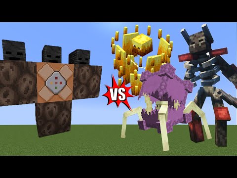WITHER STORM VS MUTANT MORE - GIANT SHULKER AND OTHER MUTANTS IN MINECRAFT