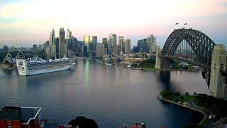 Golden Princess arriving Sydney Harbour 6 April 2016