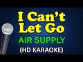I CAN T LET GO Air Supply HD Karaoke