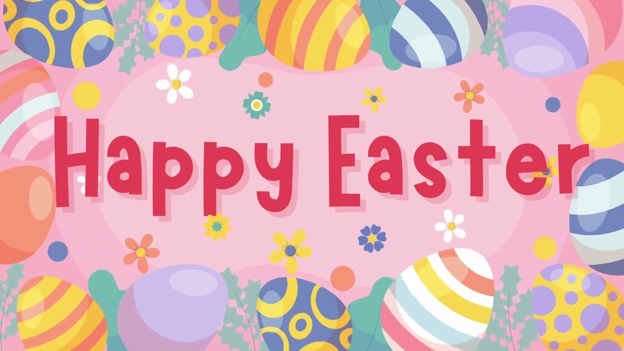 Happy Easter Background 🐰🌸 | 1 Hour Relaxing Spring Music Loop | Festive Screensaver Display