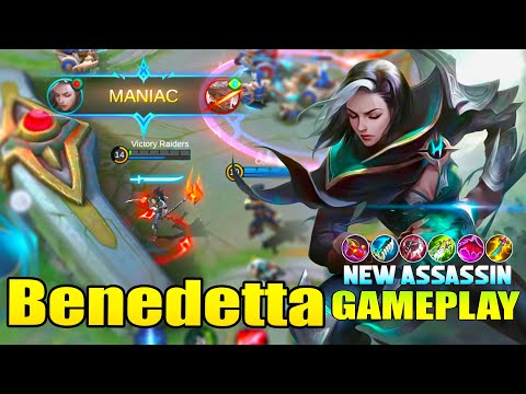 Benedetta New Hero | Strongest Assassin Benedetta First Gameplay ~ Mobile Legends