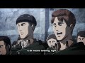 Erwin S Last Speech And Charge Against The Beast Titan Attack On Titan Season 3