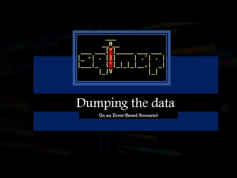 Dumping The Data (in a error-based scenario) via SQLMap