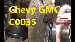 Explaining Chevrolet GMC C0035: Left Front Wheel Speed Sensor Circuit