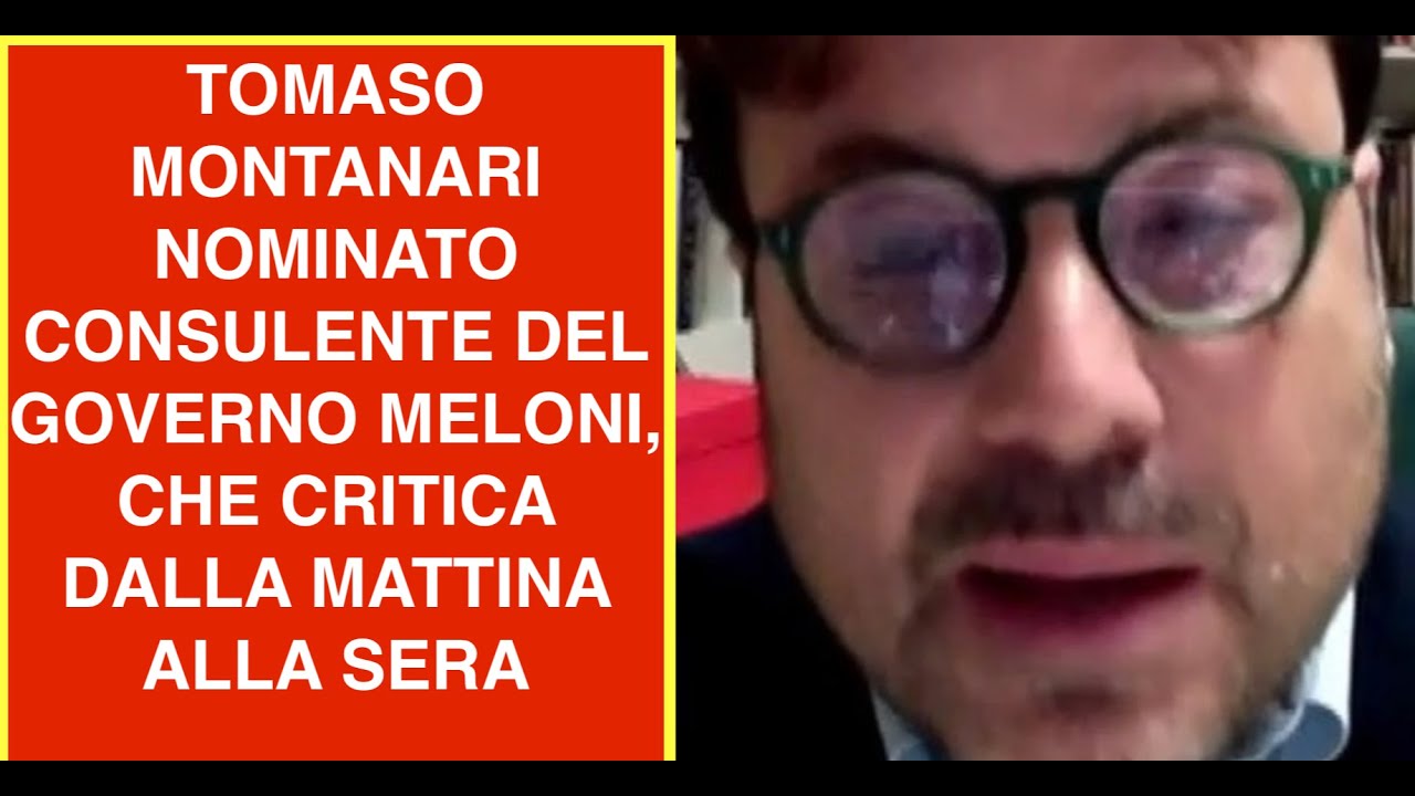 TOMASO MONTANARI NOMINATO CONSULENTE DEL GOVERNO MELONI, CHE CRITICA DALLA MATTINA ALLA SERA
